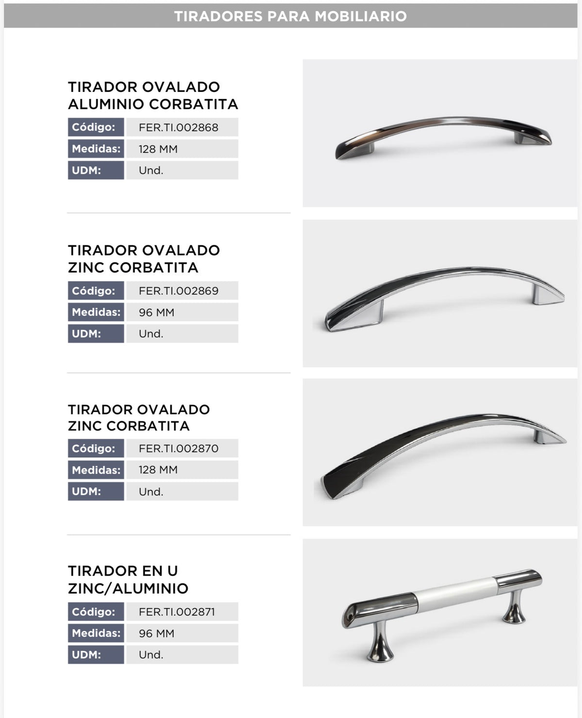 Catálogo de tiradores