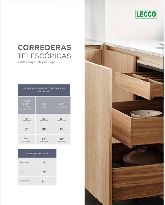 Correderas Telescópicas
