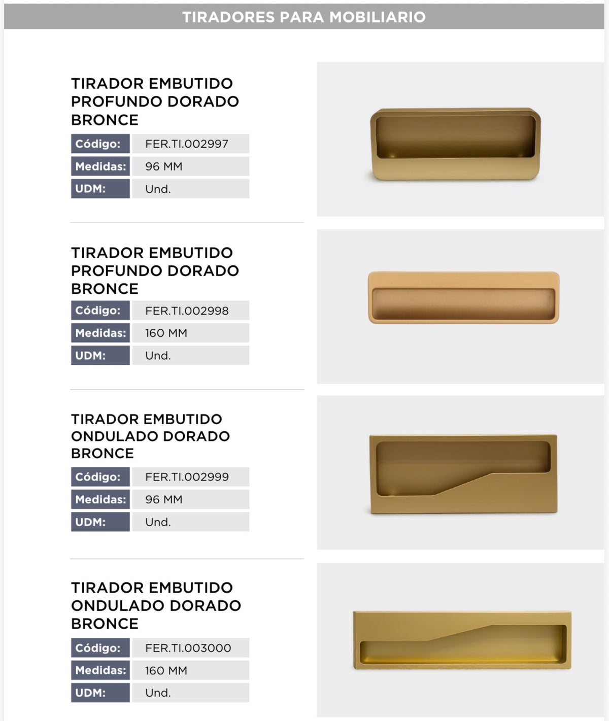 Catálogo de tiradores