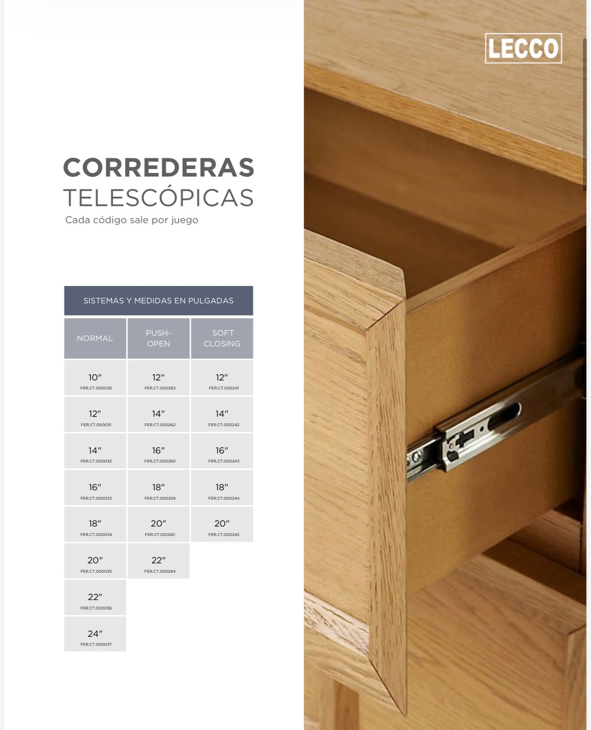 Correderas Telescópicas